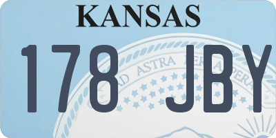 KS license plate 178JBY