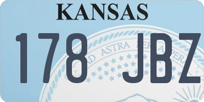 KS license plate 178JBZ