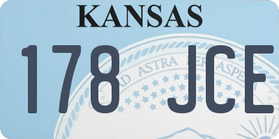 KS license plate 178JCE