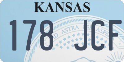 KS license plate 178JCF