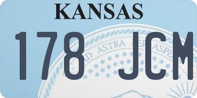 KS license plate 178JCM