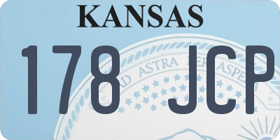 KS license plate 178JCP