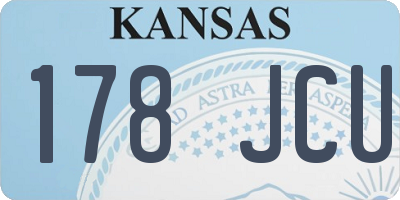 KS license plate 178JCU