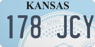 KS license plate 178JCY