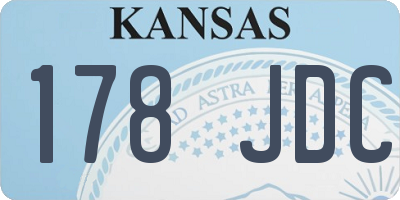 KS license plate 178JDC