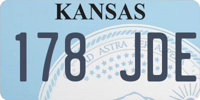 KS license plate 178JDE