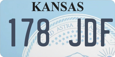 KS license plate 178JDF