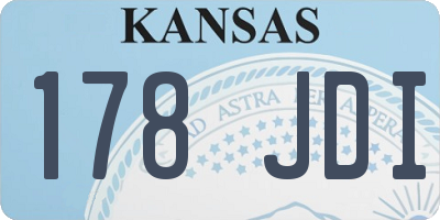 KS license plate 178JDI