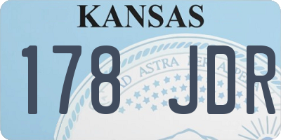 KS license plate 178JDR