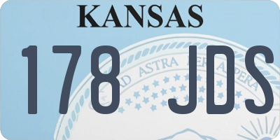 KS license plate 178JDS