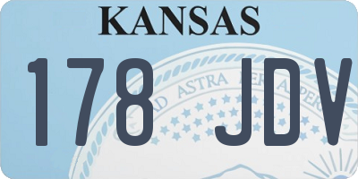 KS license plate 178JDV