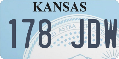 KS license plate 178JDW