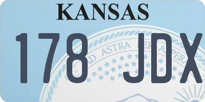 KS license plate 178JDX