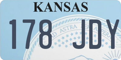 KS license plate 178JDY