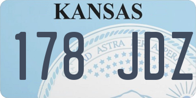 KS license plate 178JDZ