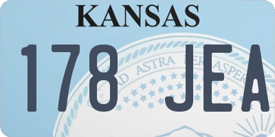 KS license plate 178JEA