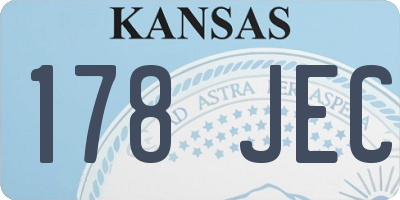 KS license plate 178JEC