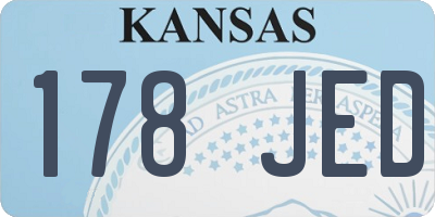 KS license plate 178JED