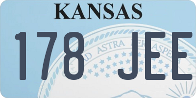 KS license plate 178JEE