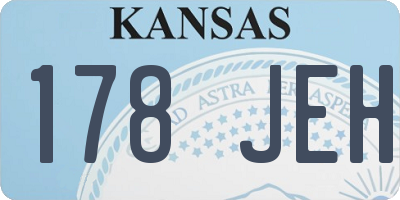 KS license plate 178JEH