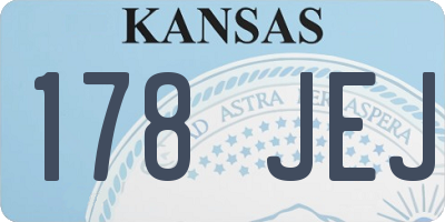 KS license plate 178JEJ