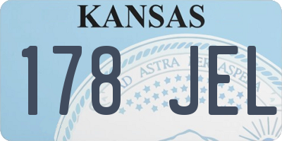 KS license plate 178JEL