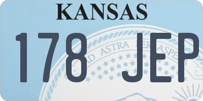 KS license plate 178JEP