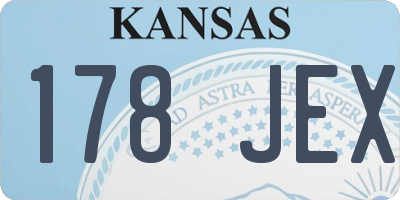 KS license plate 178JEX