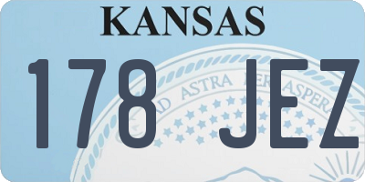 KS license plate 178JEZ