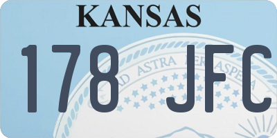 KS license plate 178JFC