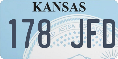 KS license plate 178JFD