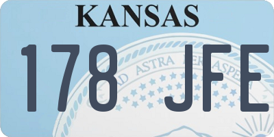 KS license plate 178JFE