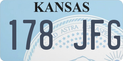 KS license plate 178JFG