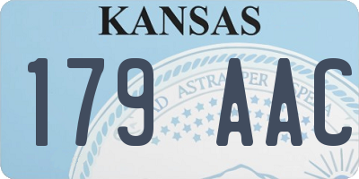 KS license plate 179AAC