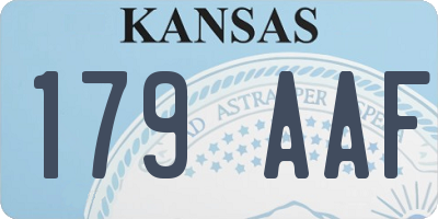 KS license plate 179AAF