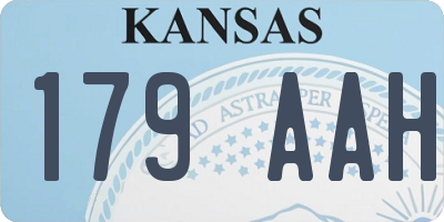 KS license plate 179AAH