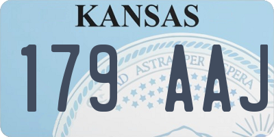 KS license plate 179AAJ