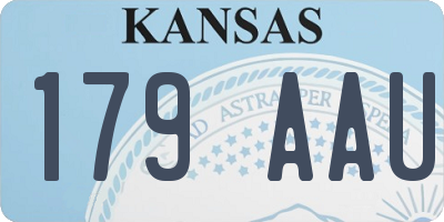 KS license plate 179AAU