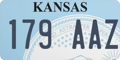 KS license plate 179AAZ