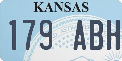 KS license plate 179ABH