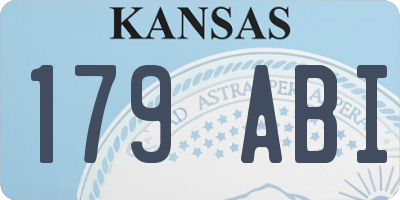 KS license plate 179ABI