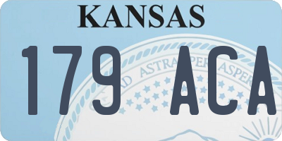 KS license plate 179ACA