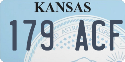 KS license plate 179ACF