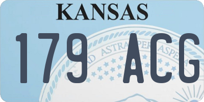 KS license plate 179ACG