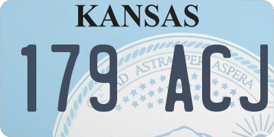 KS license plate 179ACJ