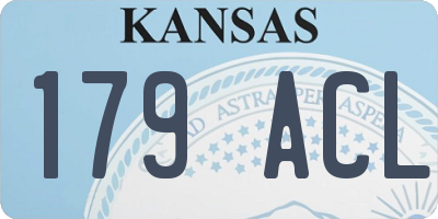 KS license plate 179ACL