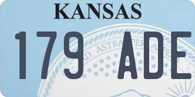 KS license plate 179ADE
