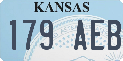 KS license plate 179AEB
