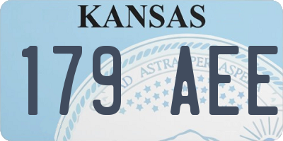 KS license plate 179AEE