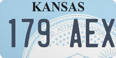 KS license plate 179AEX